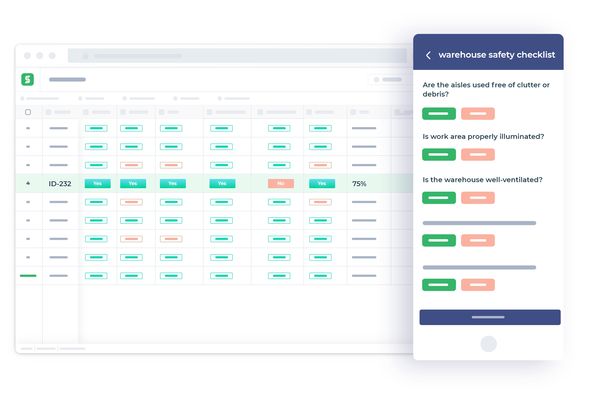 Warehouse Safety Checklist - DronaHQ Low-Code Platform