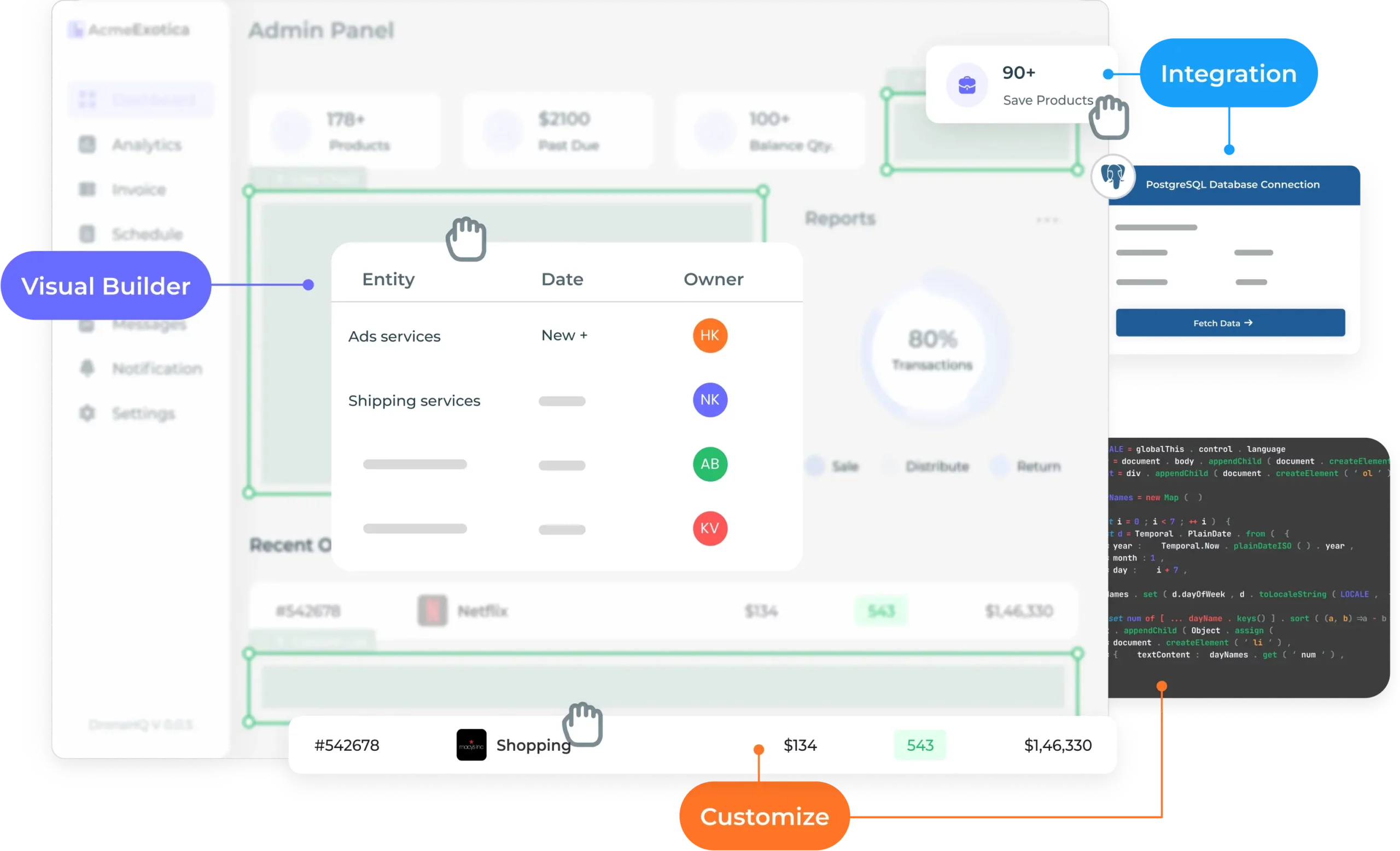 Build <b>admin panels</b> 10x faster with DronaHQ